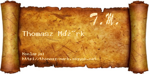 Thomasz Márk névjegykártya