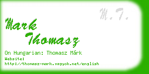 mark thomasz business card